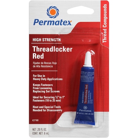 Permatex Permatex High Strength Threadlocker Liquid 0.2 fl. oz. 27100